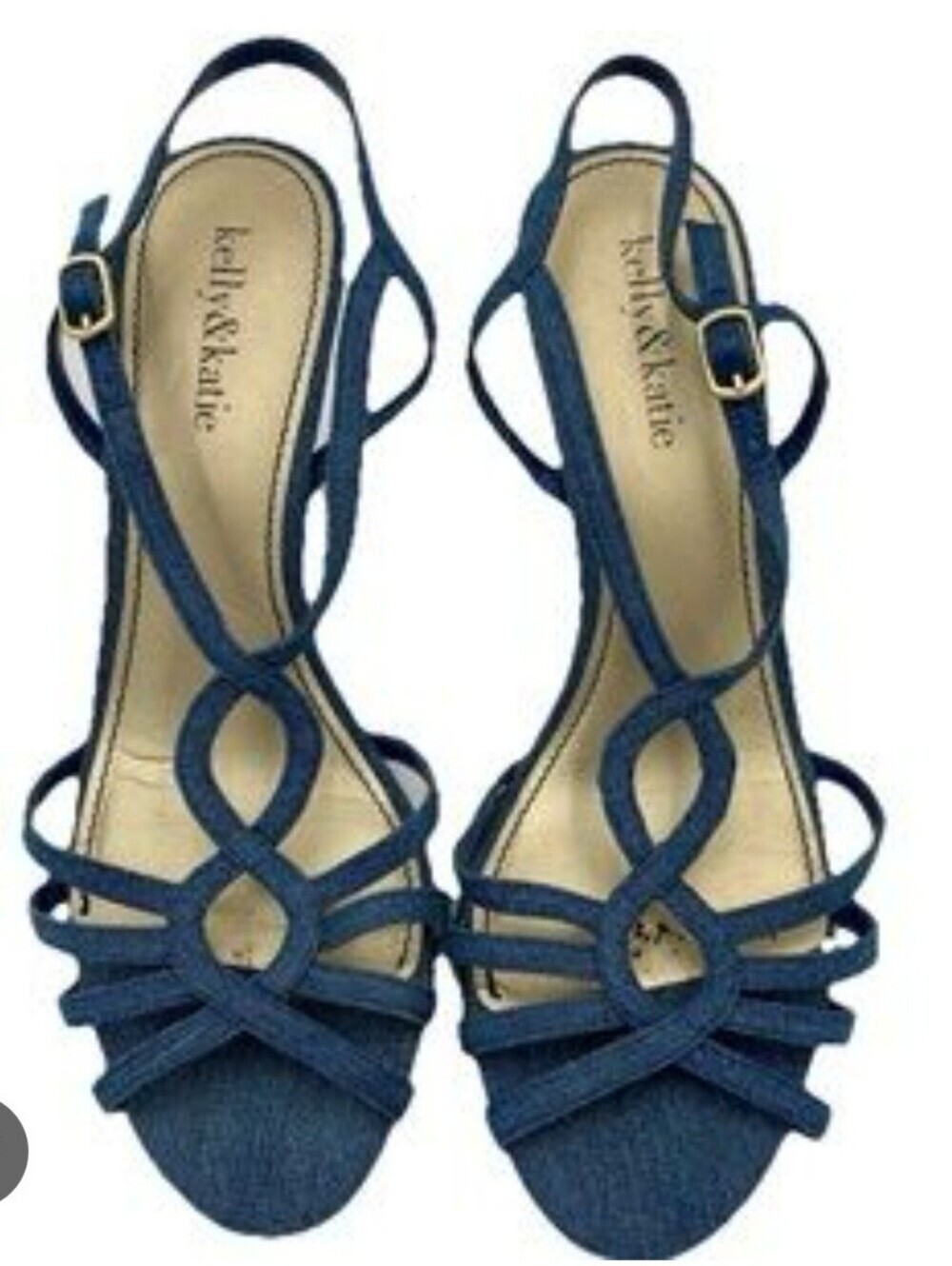 Kelly & Katie Blue Strappy Heeled Sandals